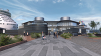 Artist's impression of how the new Greenock cruise ship visitor centre will look.